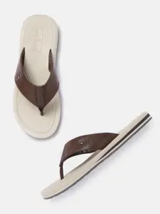 Louis Philippe Men Coffee Brown Comfort Sandals