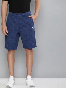 one8 x PUMA Men Blue Printed Regular Fit Sports VK AOP Chino Shorts