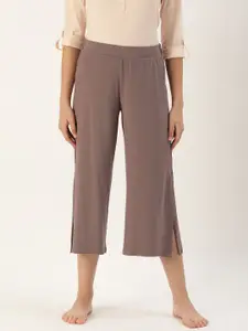 Enamor Essentials Women Relaxed Fit Jersey Crop Lounge Pants