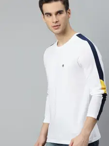 WROGN Men White Solid Round Neck T-Shirt