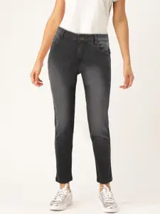 Flying Machine Women Charcoal Grey Veronica Skinny Fit Mid-Rise Stretchable Jeans
