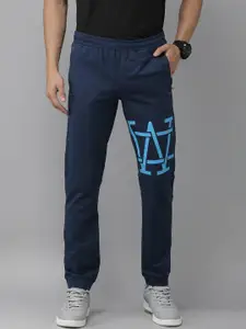 Wildcraft Men Navy Blue Printed Off Active Track 11 Straight Fit Joggers