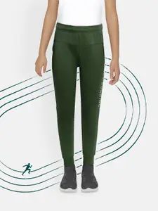 HRX By Hrithik Roshan U-17 Boys Olive Green Antimicrobial Rapid-Dry Active Track Pants