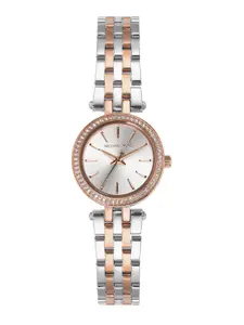 Michael Kors Women Silver-Toned Dial Watch MK3298I-2T
