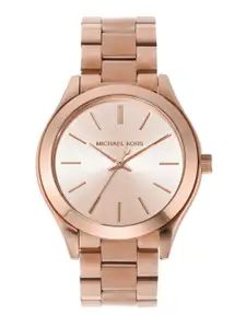 Michael Kors Women Rose Gold-Toned Dial Watch MK3513I