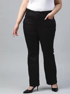 DOROTHY PERKINS Curve Women Black Mid-Rise Clean Look Stretchable Bootcut Jeans