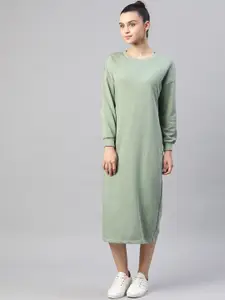 DOROTHY PERKINS Petite Women Green Solid Jumper Dress Dress
