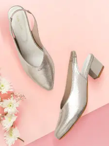 Marc Loire Women Gold-Toned Solid Pumps