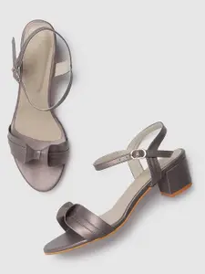 Marc Loire Women Grey Solid Sandals