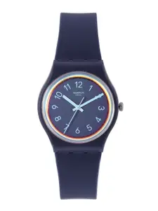 Swatch Women Navy Blue Water Resistant Analogue Watch GN274