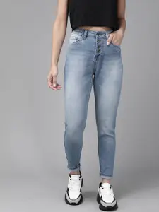 Roadster Women Blue Skinny Fit High-Rise Light Fade Stretchable Jeans