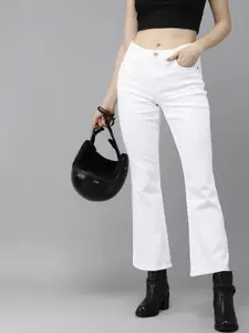 Roadster Women White Bootcut Stretchable Jeans