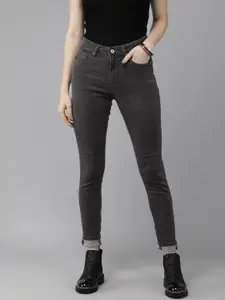 Roadster Women Black Skinny Fit Stretchable Jeans