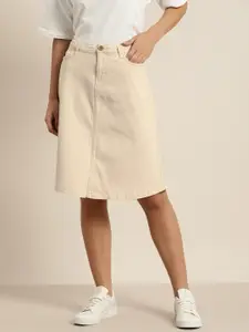 ether Kora Collection Women Off-White Sustainable A-line Skirt