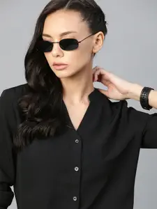 Roadster Women Black Solid Casual Shirt