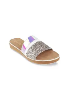 Catwalk Women Silver-Toned Embellished Sandals