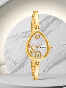 Sonata Women Silver-Toned Analogue Watch 8169YM02