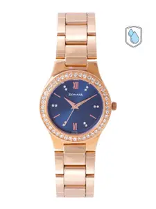 Sonata Women Embellished Dial & Bracelet Style Straps Analogue Watch 87034WM02