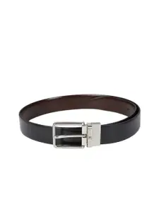 Tommy Hilfiger Men Black & Brown Solid Reversible Leather Belt