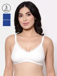 Inner Sense Pack Of 3 Solid Non-Wired Non Padded Antimicrobial Maternity Sustainable Bra IMB003E_3A_3A