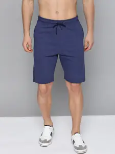Harvard Men Navy Blue Solid Regular Fit Shorts
