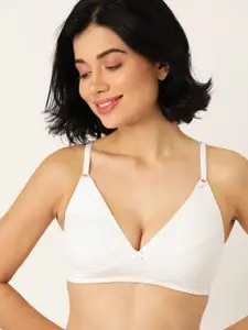 DressBerry White Solid Non-Wired Non Padded Everyday Bra 9090-04
