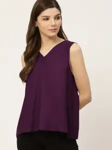 ether Purple A-Line Top