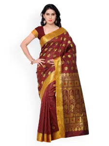 Varkala Silk Sarees Red Jacquard & Kanchipuram Art Silk Traditional Saree