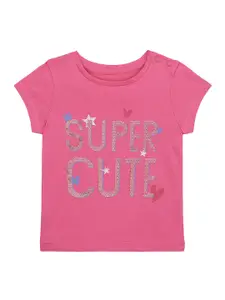 mothercare Pink Printed Pure Cotton Regular Top