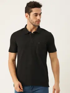 Sweet Dreams Men Black Solid Polo Collar T-shirt
