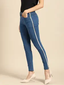 all about you Women Blue Solid Slim-Fit Stretchable Jeans