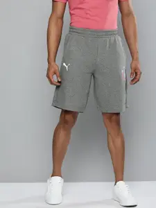 Puma Men Grey Solid Regular Fit NEYMAR JR CREATIVITY Logo Regular Shorts