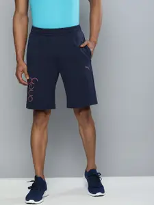 one8 x PUMA Men Navy Blue Printed VK Core Regular Fit Shorts