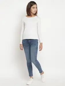 Belliskey Women Blue Slim Fit High-Rise Clean Look Stretchable Jeans