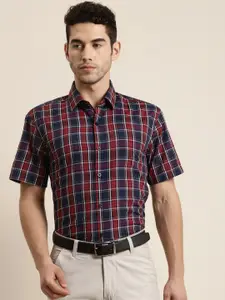 SOJANYA Men Classic Regular Fit Checked Pure Cotton Formal Shirt