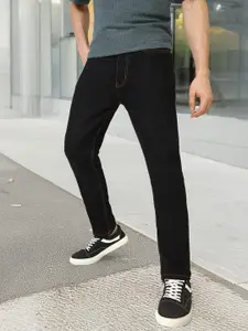 Urbano Fashion Men Black Slim Fit Mid-Rise Clean Look Stretchable Jeans