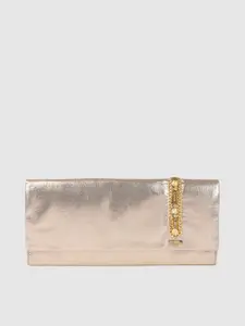 Baggit Women Gold-Toned Embellished Two Fold Wallet