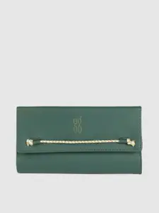 Baggit Women Green Solid Three Fold Wallet