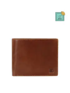Impulse Men Brown Solid Two Fold Wallet