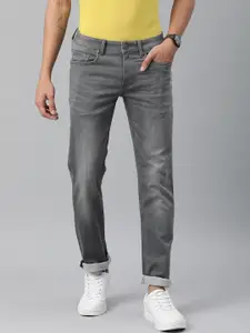 Louis Philippe Jeans Men Grey Matt Slim Fit Low-Rise Clean Look Stretchable Jeans