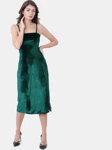 Tokyo Talkies Women Green Solid Bodycon Dress