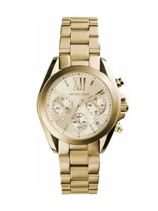 Michael Kors Women Gold-Toned Dial Chronograph Watch MK5798