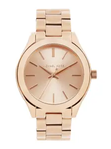 Michael Kors Women Rose Gold-Toned Dial Watch MK3513