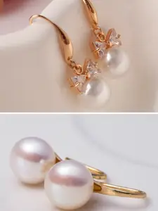 OOMPH Set Of 2  Contemporary Drop Earrings