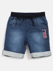 Gini and Jony Boys Blue Washed Regular Fit Denim Shorts