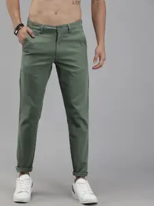 Roadster Men Green Trousers