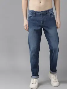 Roadster Men Navy Blue Carrot Fit Light Fade Stretchable Jeans