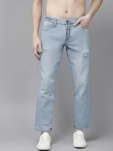 Roadster Men Blue Slim Fit Low Distress Light Fade Stretchable Jeans