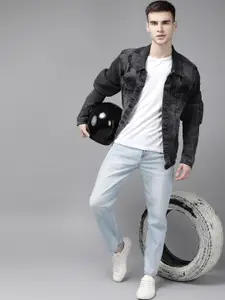 Roadster Men Blue Slim Tapered Fit Heavy Fade Stretchable Jeans