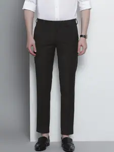 Tommy Hilfiger Men Black Slim Fit Solid Regular Trousers